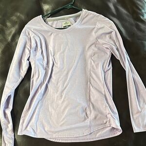 Elegant Light Purple Long Sleeve Blouse